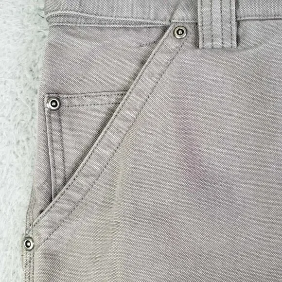 Duluth Trading Co Cargo Shorts Men's Size 38 Heavy Dark Canvas Gray Greige - Picture 7 of 9